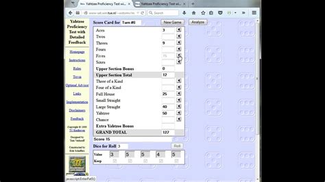 optimal yahtzee|Optimizing Yahtzee .